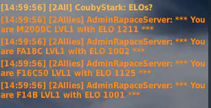 ELOs? chat command